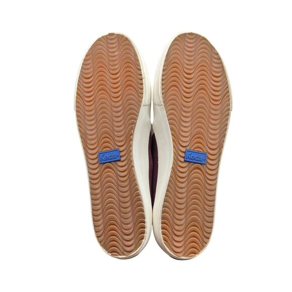 Keds Double Decker Maroon Maroon Suede Faux Shearling Lined Slip On Sneakers - Picture 13 of 13